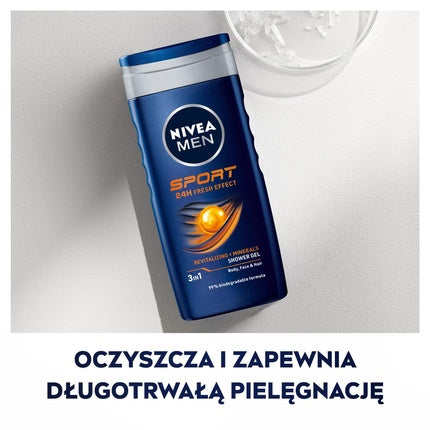 Gel de duș Nivea Men Sport, 250ml, efect proaspăt