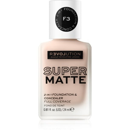 Fond de ten 2 în 1, Revolution Relove Super Matte, F3, 24ml