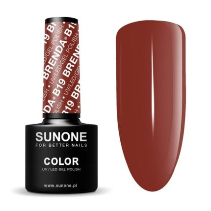 Gel Polish UV/LED SUNONE B19 Brenda, maro