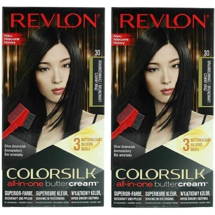 Vopsea păr Revlon Colorsilk Buttercream 20N, 126.8 ml, maro închis