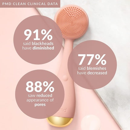 Perie curățare facială, Pmd Beauty, silicon, roz
