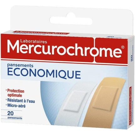 Panseme Mercurochrome Economice, 20 buc, rezistente la apă