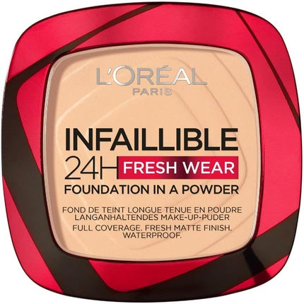 Pudra compacta, L'Oréal Paris, Infaillible 24H, Waterproof, 9g, No. 40 Cashmere