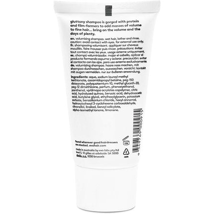 Șampon volumizator evo Gluttony pentru toate tipurile de păr, 30ml