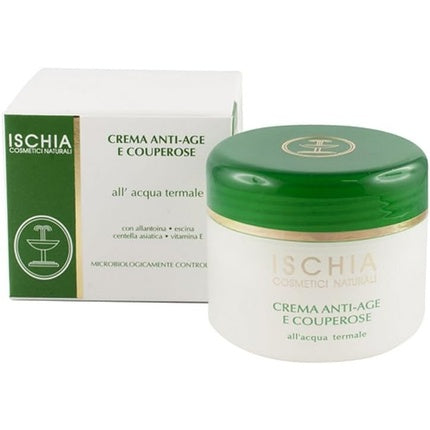 Crema Facială Anti-Îmbătrânire și Antirozeacee, Ischia Cosmetici Naturali, cu Apă Termală, 160g