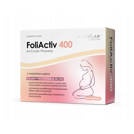 Tablete FoliActiv 400 - Activlab Pharma, L-metilfolat de calciu, 60 tablete