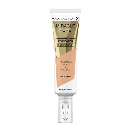 Fond de ten, Max Factor, Miracle Pure, SPF 30, nuanța Ivory deschis