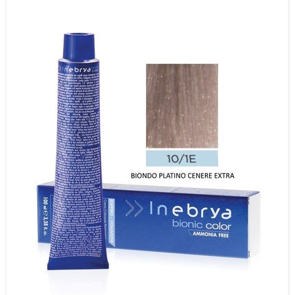Vopsea de păr Inebrya Bionic Color Ash 10/1e Cenușie Extra, 100 ml