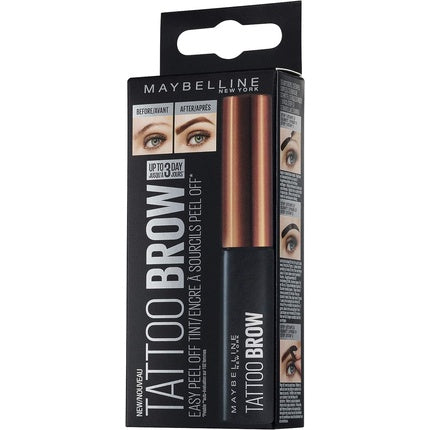 Gel colorant semi-permanent pentru sprancene, Maybelline New York, Tattoo Brow, Waterproof