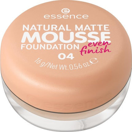 Fond de ten mousse Essence Natural Matte 04 fildeş rece, 15g