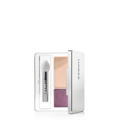 Pereche farduri ochi Clinique All About Shadow Duo Jammin Shimmer, 2 culori (lila mat, gri shimmer), 3.9g