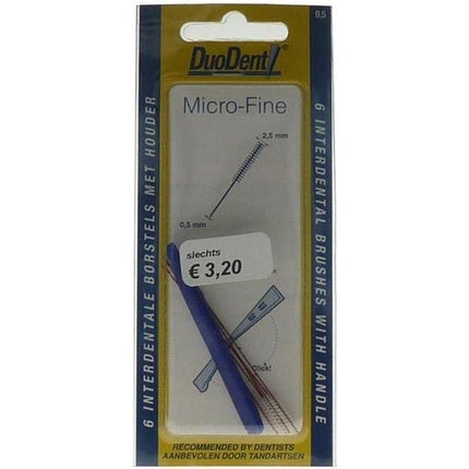 Periuțe Interdentare DuoDent Micro-Fine 0.5 mm, set de 6 buc