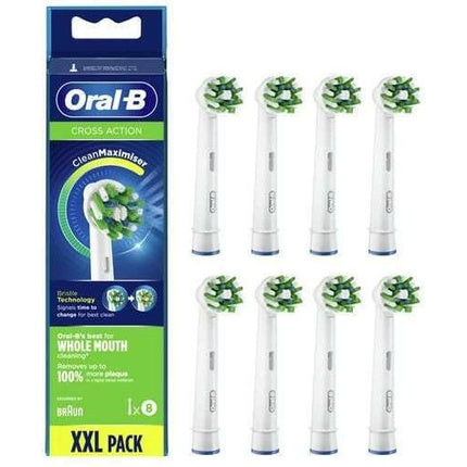 Set periute de înlocuire Oral-B Cross Action, alb-verde, 8 bucăți