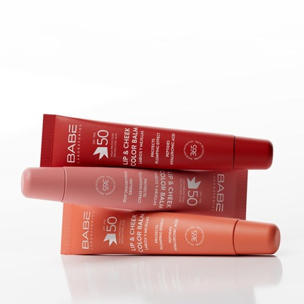 Balm colorat buze și obraji SPF 50, Babe Laboratory, roz