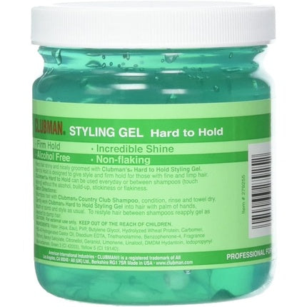 Gel de styling pentru păr, Clubman Pinaud, Hard To Hold, 16 oz