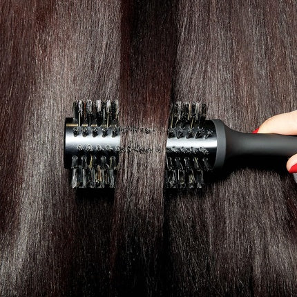 Perie Radială pentru Păr Ghd Natural Bristle, Culoare Neagră, Dimensiunea 2