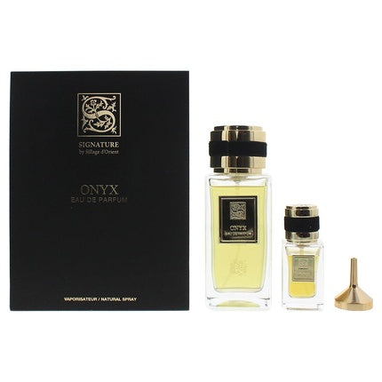 Set Cadou Parfum Signature Sillage Onyx pentru bărbați, 100ml + 15ml, EDP