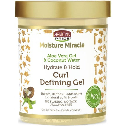 Gel de păr African Pride Moisture Miracle, Aloe & Coconut Water, 18oz