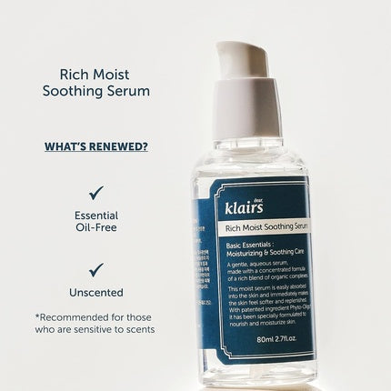 Ser de calmare, Klairs, Rich Moist, 66g