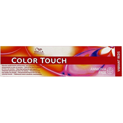 Vopsea de Păr Permanentă Wella Professionals Color Touch, Fără Amoniac, 111g, Culoare Roșu Vibrant