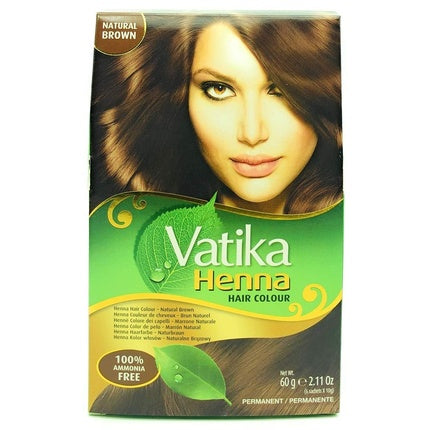 Vopsea pentru păr Dabur Vatika Henna, Natural Brown, 60g