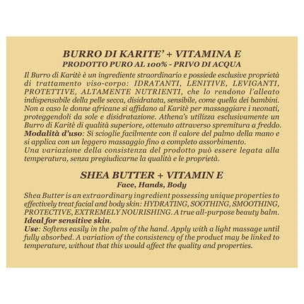 Unt de corp L'Erboristica, Shea, Vitamina E, 100ml