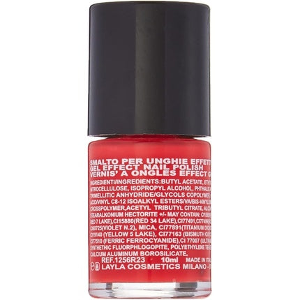 Oja Layla Cosmetics Milano Gel Effect, roșu coral, 10ml