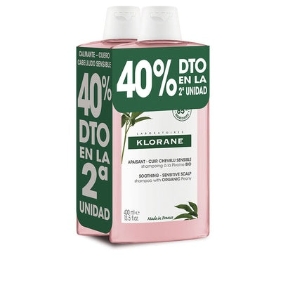 Șampon, La Peonía Bio, Calm Soothing, 2 x 400 ml