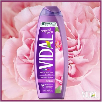 Gel de duș, Vidal, Camellia & Amber, 500ml
