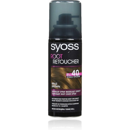 Spray vopsea păr Syoss Root Retoucher Maro mediu 120 ml