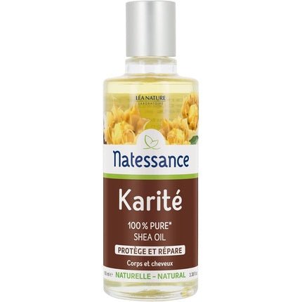 Ulei de păr Natessance din unt de shea 100ml, 100% natural