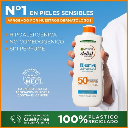 Lapte protecție solară, Garnier Delial, SPF 50+, 400ml