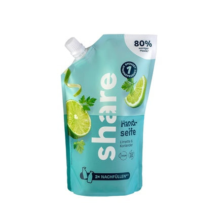 Săpun lichid Share, refill Limetă & Coriandru, 500 ml