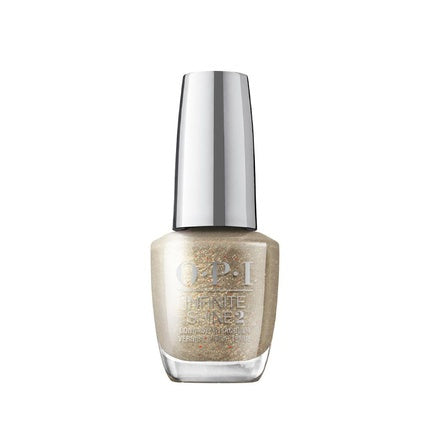 Lac de unghii OPI Infinite Shine I Mica Be Dreaming, auriu cu glitter, 15 ml