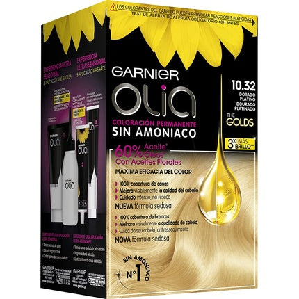 Vopsea de păr Garnier Olia N.10.32, Blond Platino, 83ml