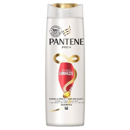 Șampon Pantene Pro-V Lunghezze Infinite, 225ml, Culoare alb și roșu