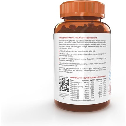 Gummi Vitamin Arkopharma Junior, Vitamine A, C, D, B3, B6, B8, B9, B12, Portocaliu