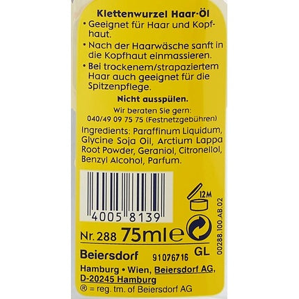 Ulei păr Klettenwurzel Haar-Öl, fără coloranți, 75ml