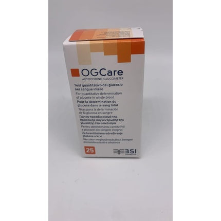 Banda Glicemie Biochemical OGCare, 25 buc, portocaliu