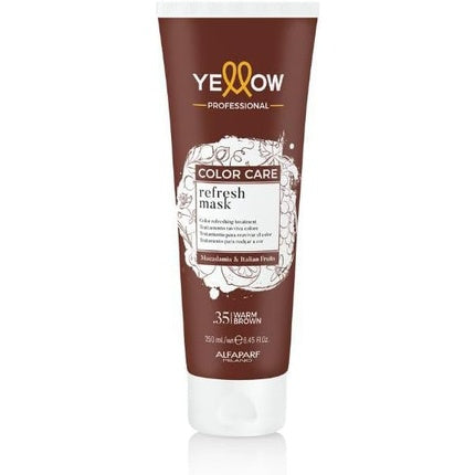 Masca de păr Alfaparf Milano Yellow Professional Color Care Refresh Mask 35 Warm Brown, 200 ml
