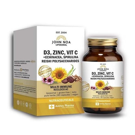 John Noa Liposomal D3, Zinc, Vitamin C, 60 Capsule