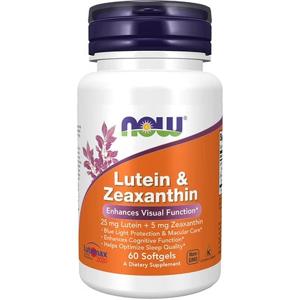 Supliment Nutrițional NOW Foods Lutein & Zeaxanthin 60 Capsule Moi