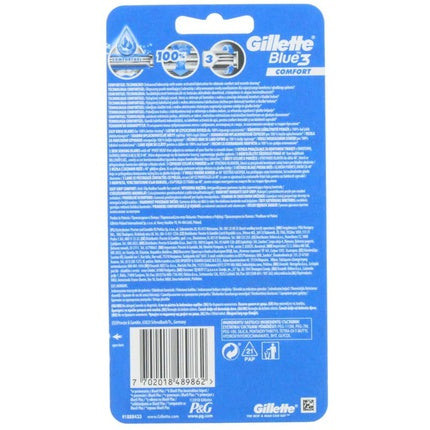 Rase Gillette Blue 3 Comfort, 6 buc, albastru