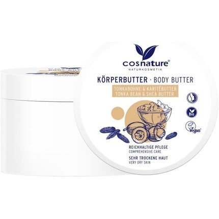 Cosnature Body Butter Tonka Bean, Karité, 200ml, cremă hidratantă