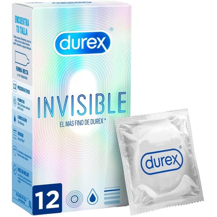 Prezervative Durex, Invisible, extra sensibil, 12 bucati