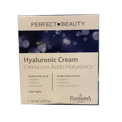 Cremă hidratantă zi-noapte Farmona Perfect Beauty cu acid hialuronic, 50 ml