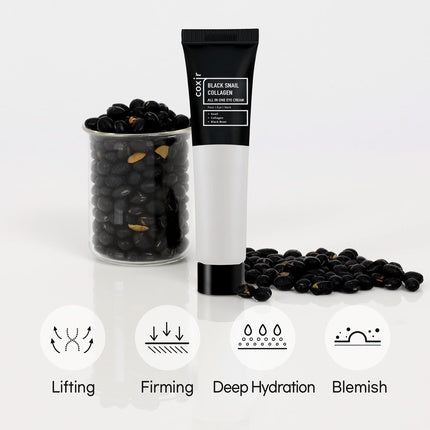 Cremă contur ochi, Coxir, Black Snail Collagen, negru, 30ml