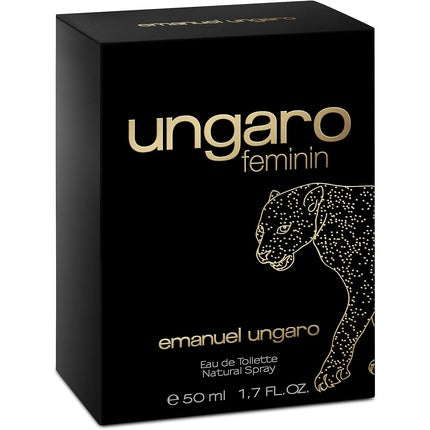 Parfum Emanuel Ungaro Feminine, 100 ml, sticlă neagră cu inserție aurie