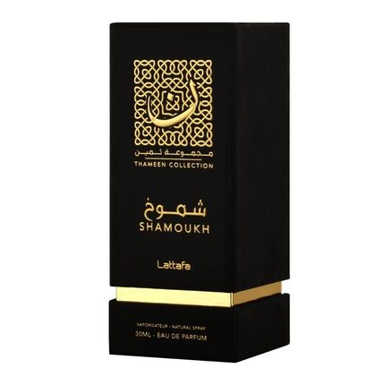 Parfum Lattafa Shamoukh 30ml, Negru, Auriu