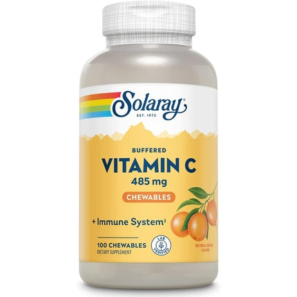 Vitamine, Solaray, C485, portocaliu, 100 comprimate masticabile